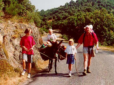 The group trekking